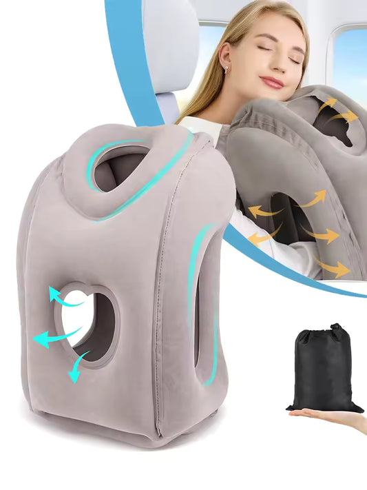 Almohada inflable para dormir sentado